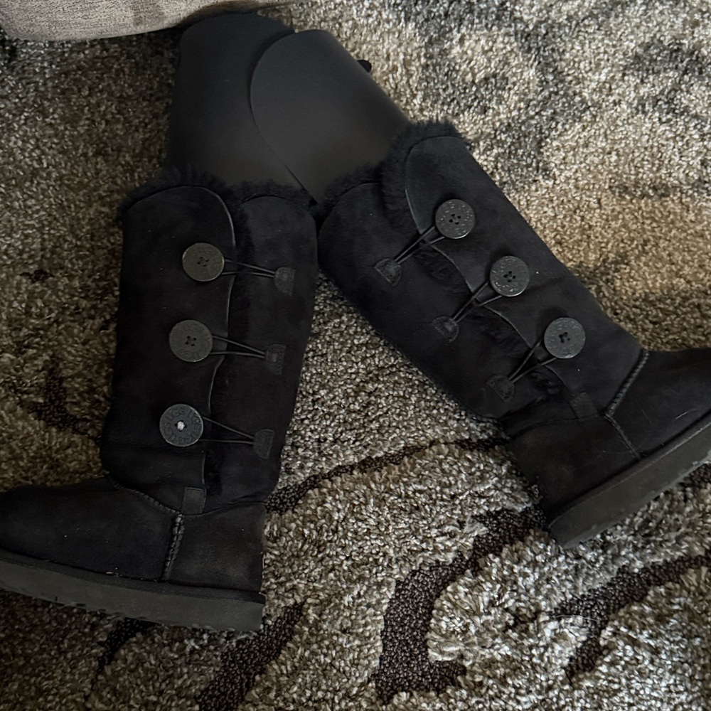UGG Black Button Boots
